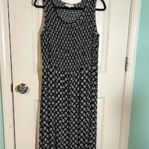 Croft & Barrow Black and White Sleeveless Sheath Maxi Dress